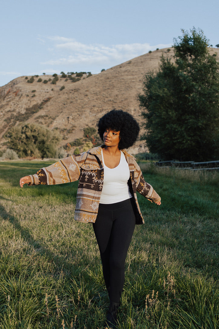Jovie Raw Hem Shacket - FINAL SALE