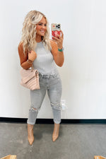 Violet Ribbed Sweater Tank