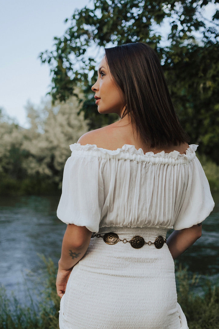 Withley Smocked Long Ruffle Dress - FINAL SALE