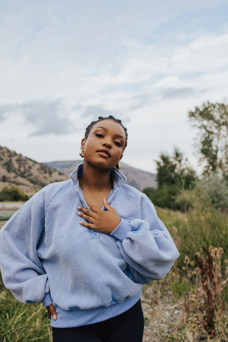 Mira Button Collared Sweatshirt