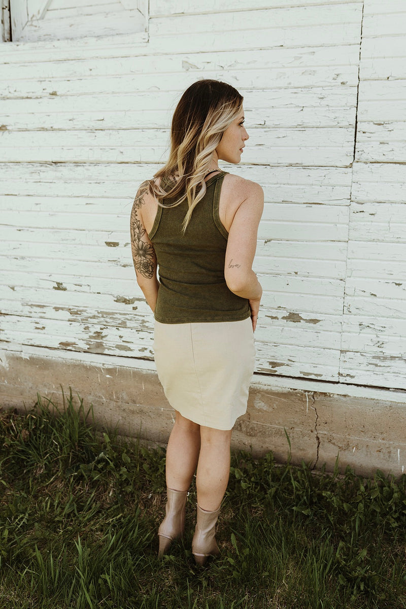 Cosmo Ribbed Tank Top - FINAL SALE