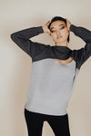 Deidra Two Tone Cutout Sweater - FINAL SALE