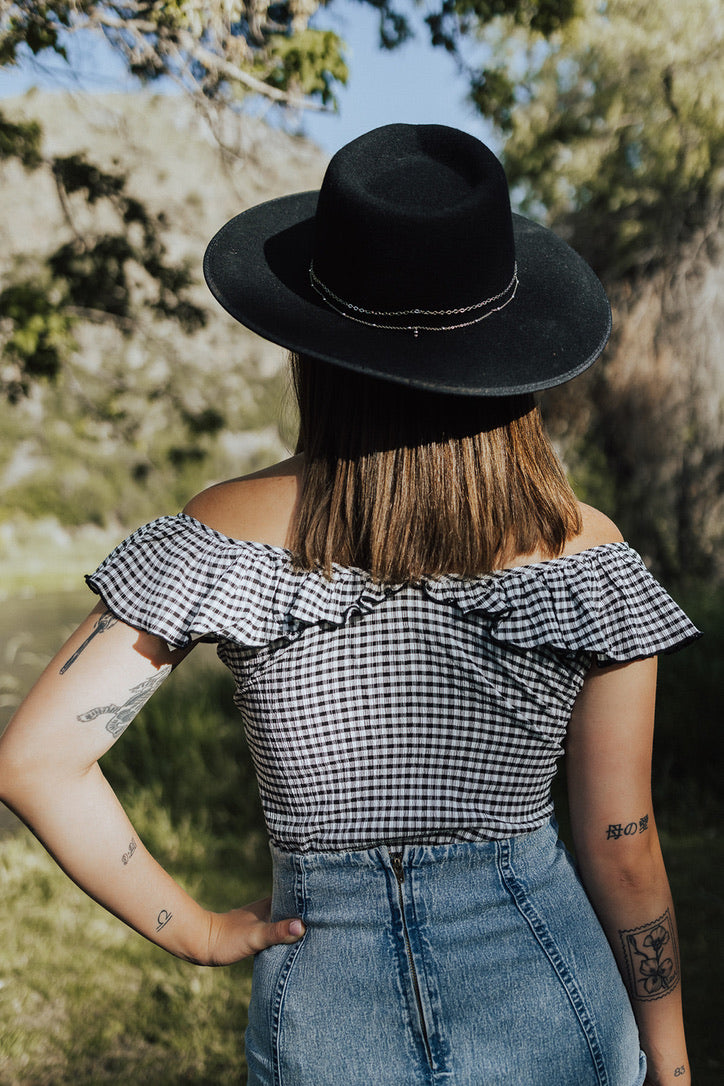Rowan Two-Tone Checkered Bodysuit