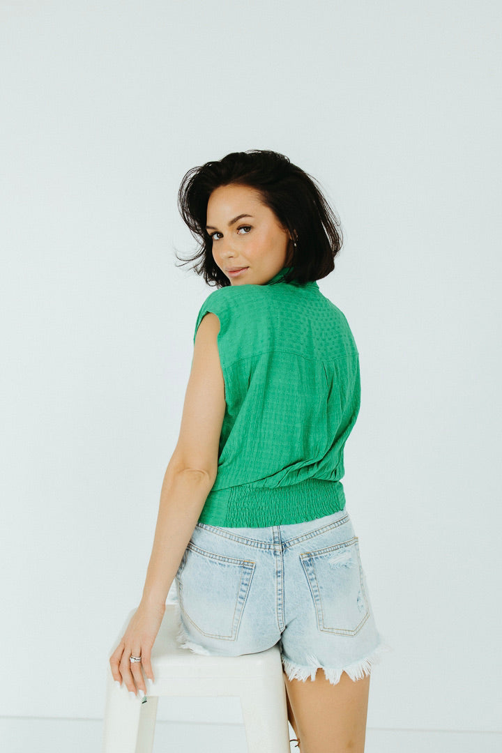 Kelley Button Collared Blouse - FINAL SALE