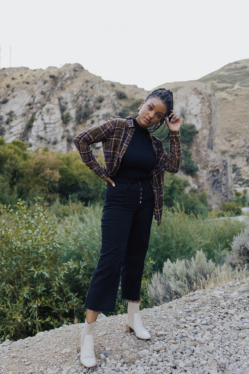 Buckthorne Button flannel