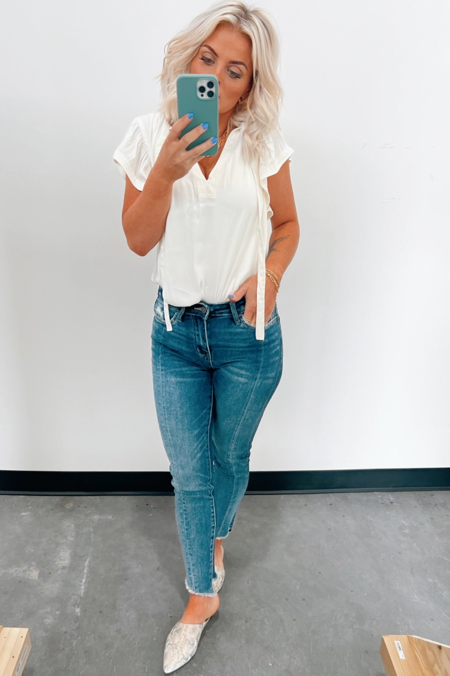 Milly Satin Blouse - FINAL SALE