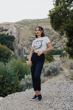 Bright Smiles Checkered Graphic Tee - FINAL SALE