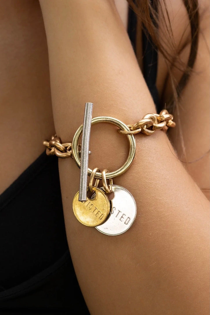 Twisted Silver Capture Bracelet - FINAL SALE