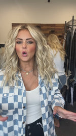 Laney Checkered Denim Jacket