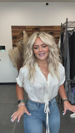 Jasper Crop Button Blouse - FINAL SALE