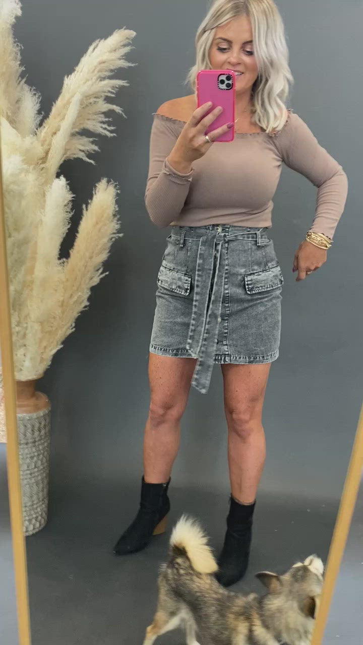 Renata Front Tie Mini Skirt - FINAL SALE