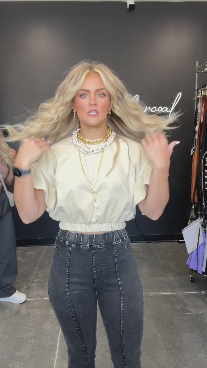 Faye Ruffle Sleeve Top