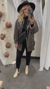 Kane Houndsooth Plaid Button Shacket - FINAL SALE