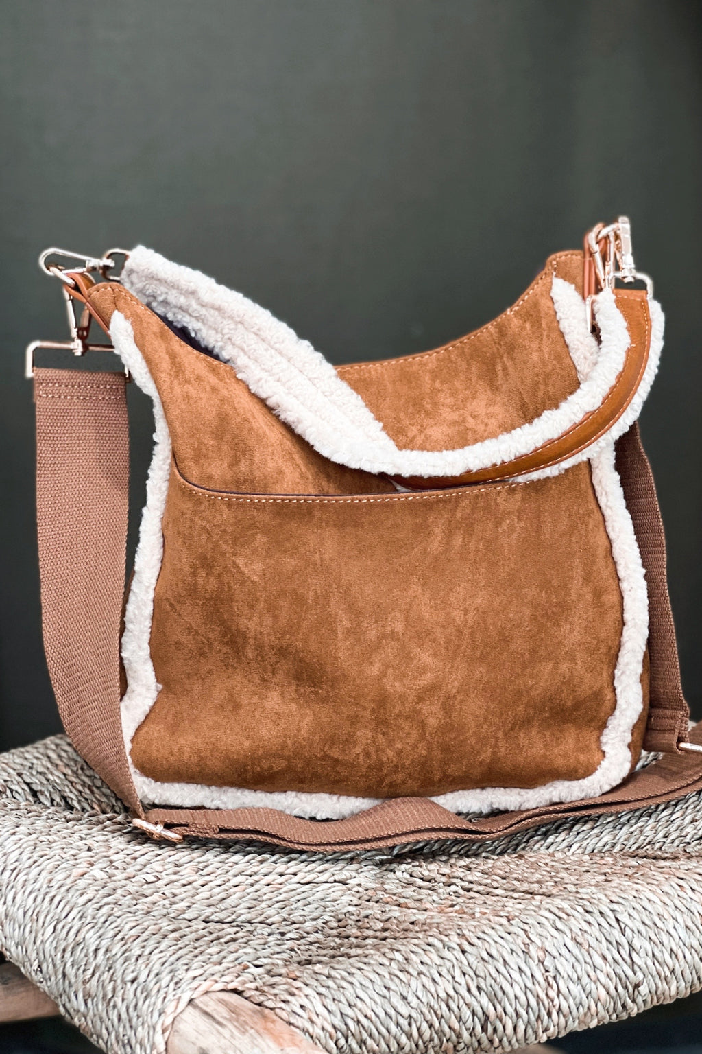 Demelza Fur Messenger Bag