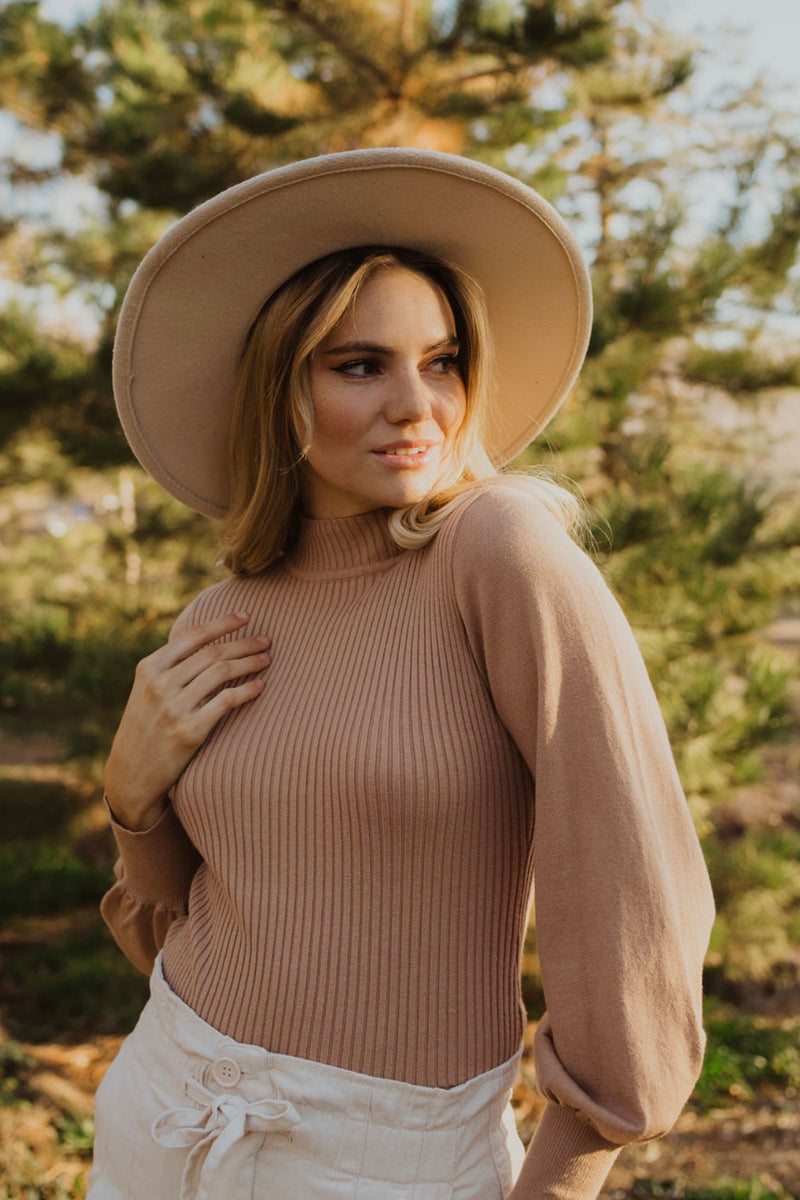 Jericho Ribbed Mock Neck Bodysuit - FINAL SALE