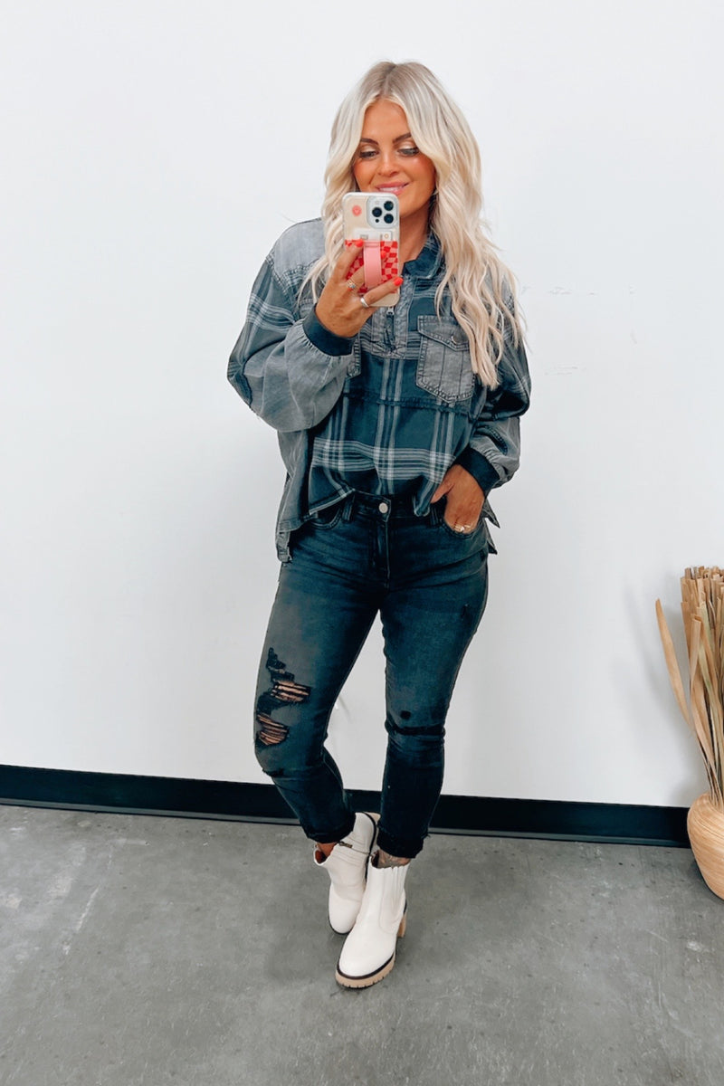 Quartz Plaid Top