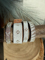 Ceries Beaded Leather Bracelet (Medium) - FINAL SALE