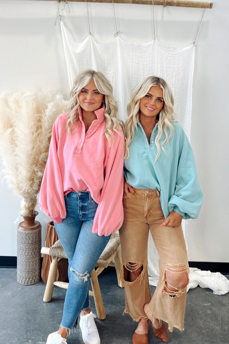 Mira Button Collared Sweatshirt