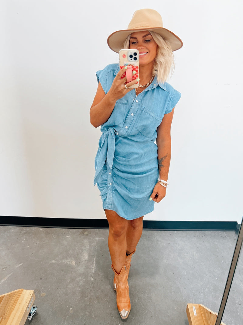 Addilyn Button front Mini Dress