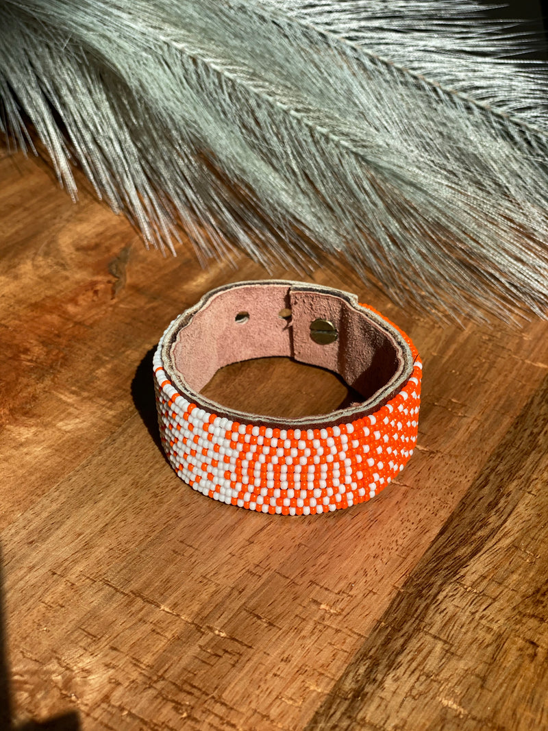 Ceries Beaded Leather Bracelet (Medium) - FINAL SALE