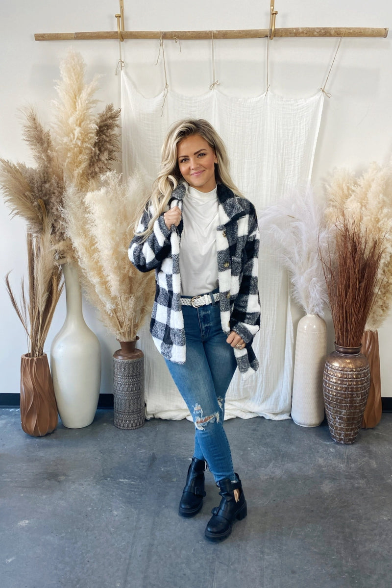 Winslow Plaid Button Shacket - FINAL SALE