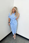 Hidden Stars Front Tie Shirt Dress