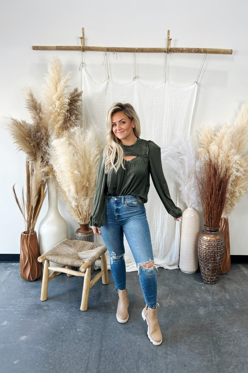 Madison Peek-A-Boo Blouse