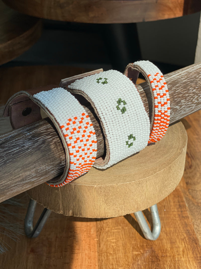 Ceries Beaded Leather Bracelet (Medium) - FINAL SALE