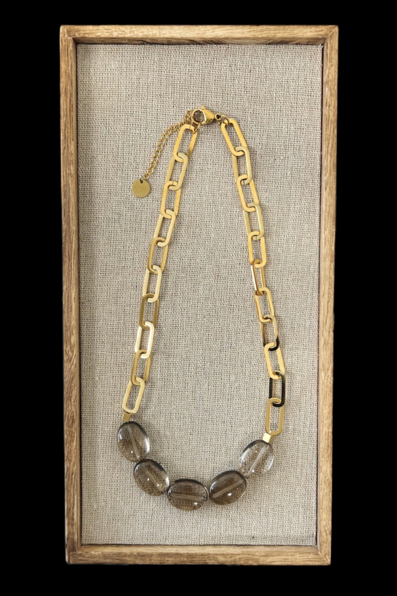 Angelic Stone Chain Necklace