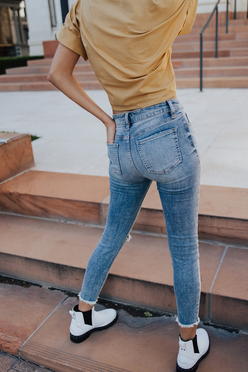 Double Take Front Tie Crop Top - FINAL SALE