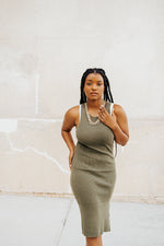 Forest Rib Knit Dress - FINAL SALE