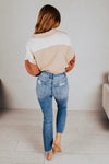 Aura Distressed Mid Rise Jeans