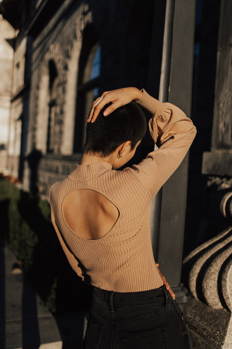 Jericho Ribbed Mock Neck Bodysuit - FINAL SALE