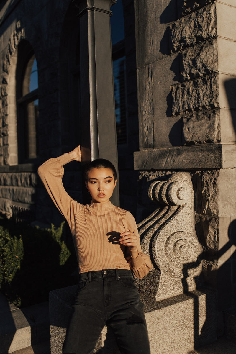 Jericho Ribbed Mock Neck Bodysuit - FINAL SALE