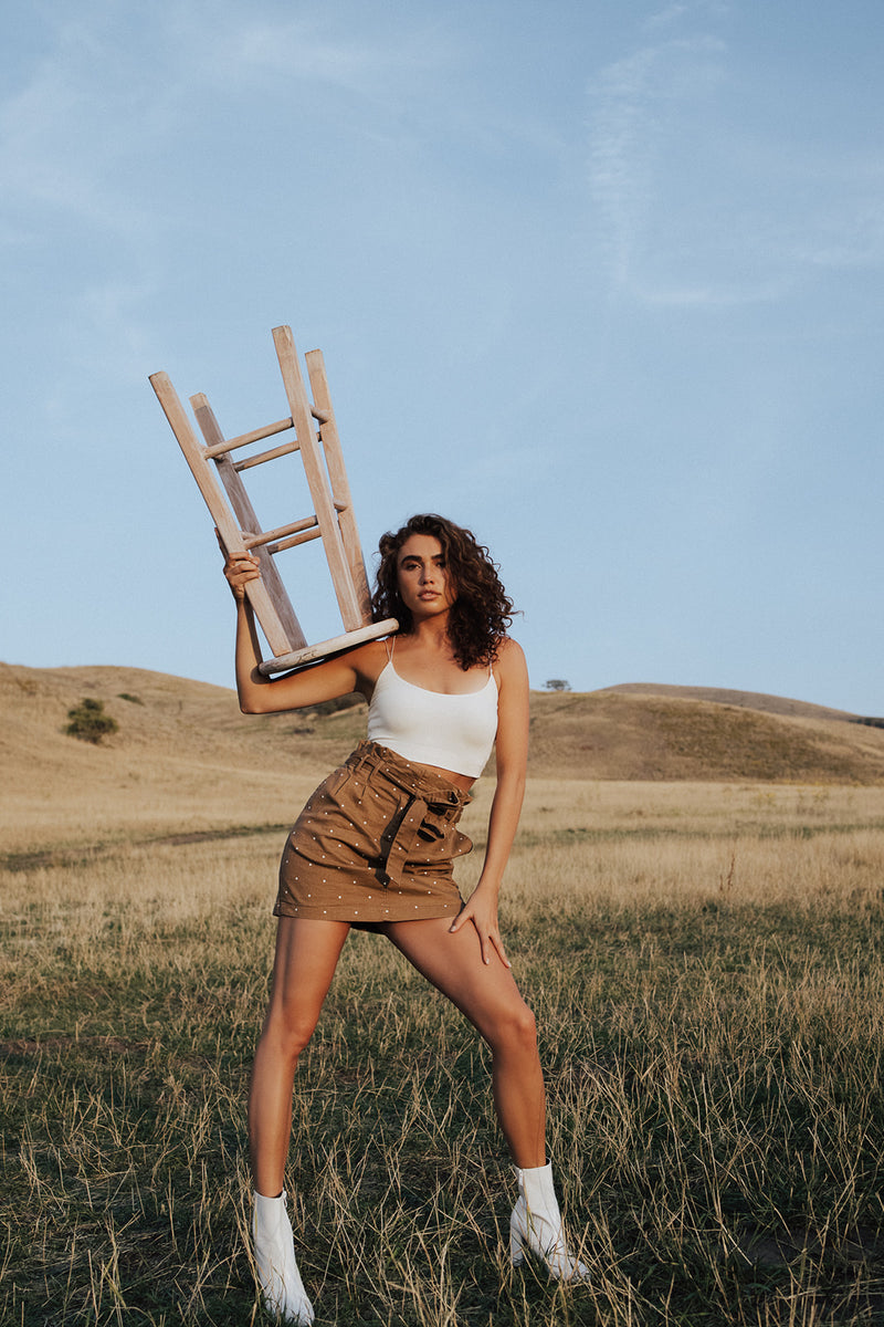 Camelina Polka Dot Mini Skirt - FINAL SALE