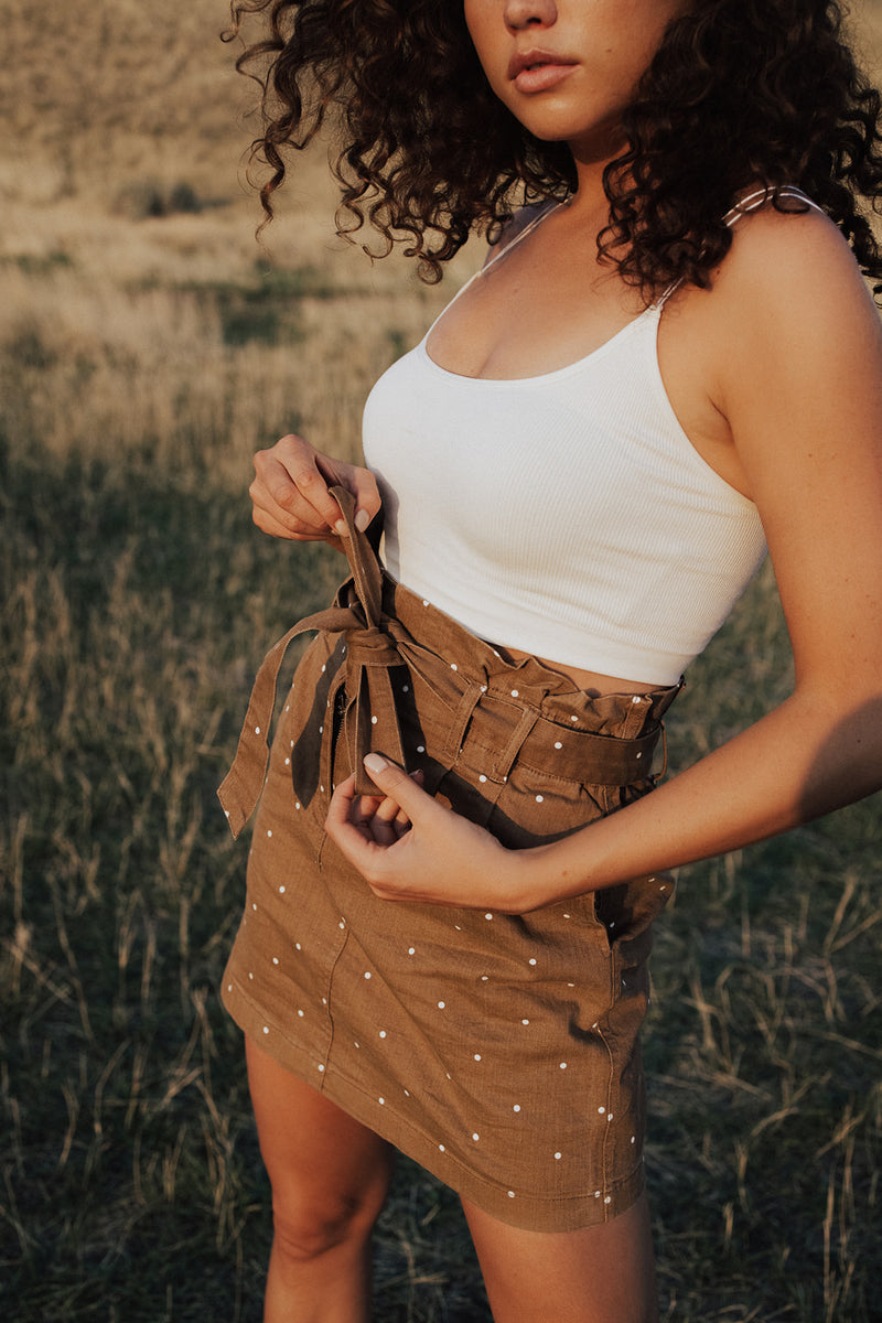 Camelina Polka Dot Mini Skirt - FINAL SALE