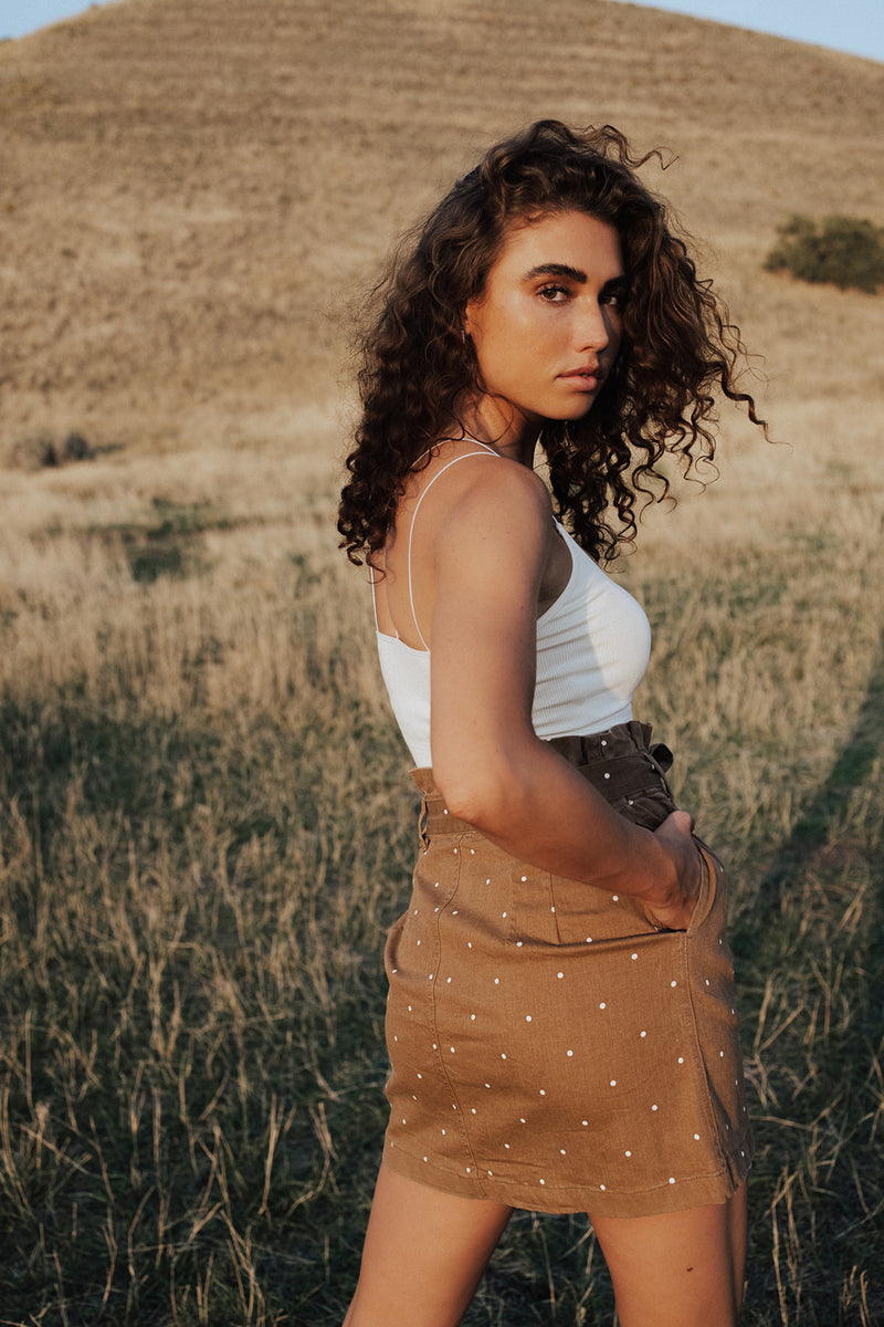 Camelina Polka Dot Mini Skirt - FINAL SALE