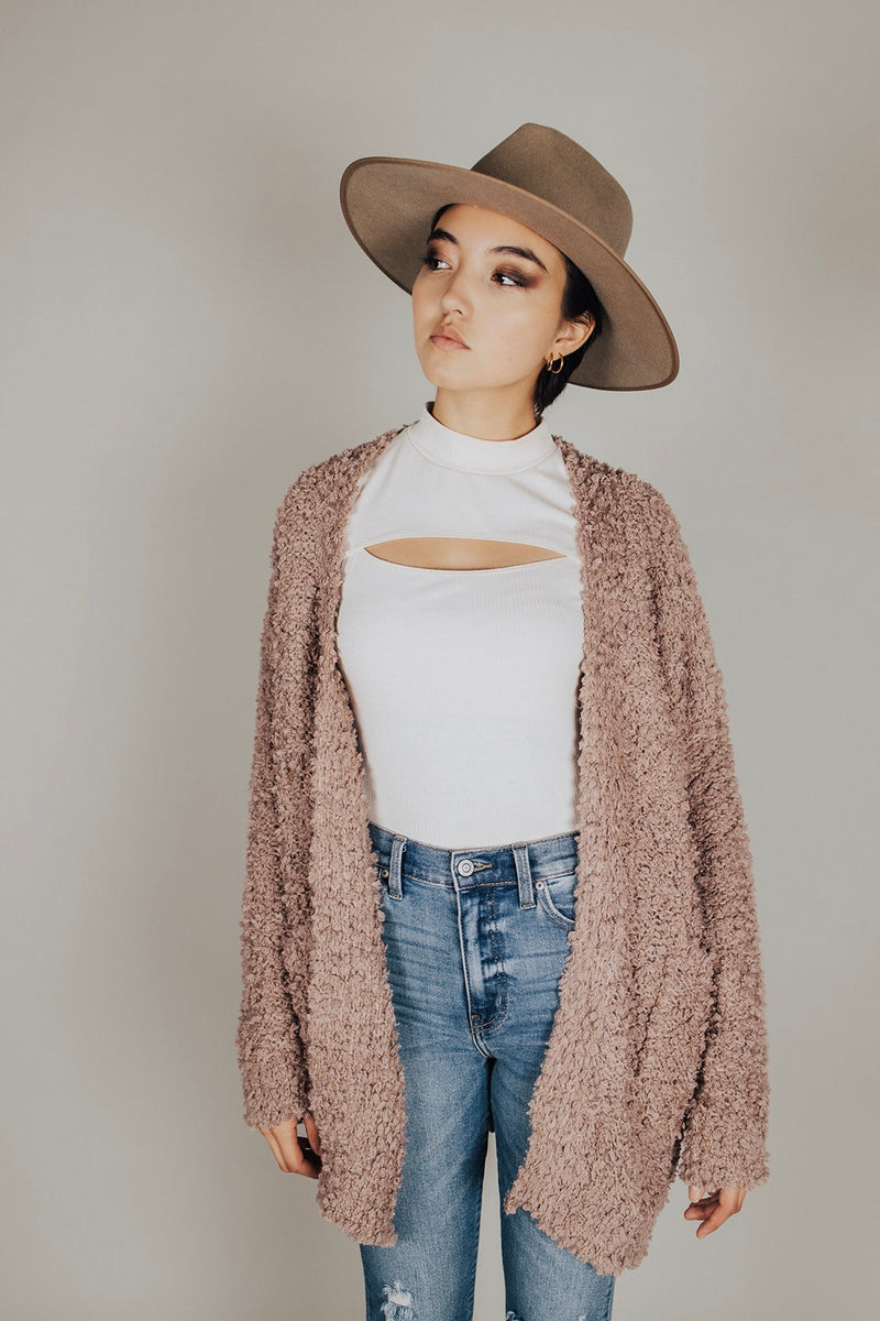 Shaylee Boucle Open Front Cardigan - FINAL SALE